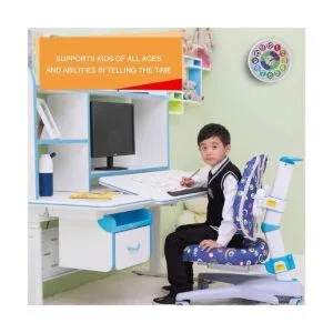 CIGERA Reloj de pared educativo de 12 pulgadas para niños