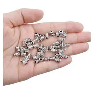 120 cuentas de plata tibetana espaciadora encantos tubo