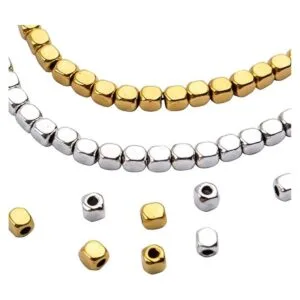 200 cuentas de 0.138 in con forma de cubo cuadradas para