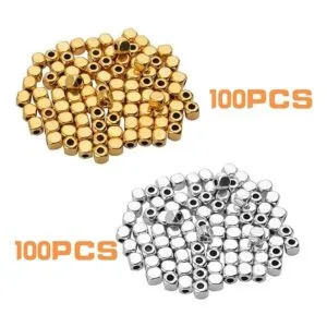 200 cuentas de 0.138 in con forma de cubo cuadradas para