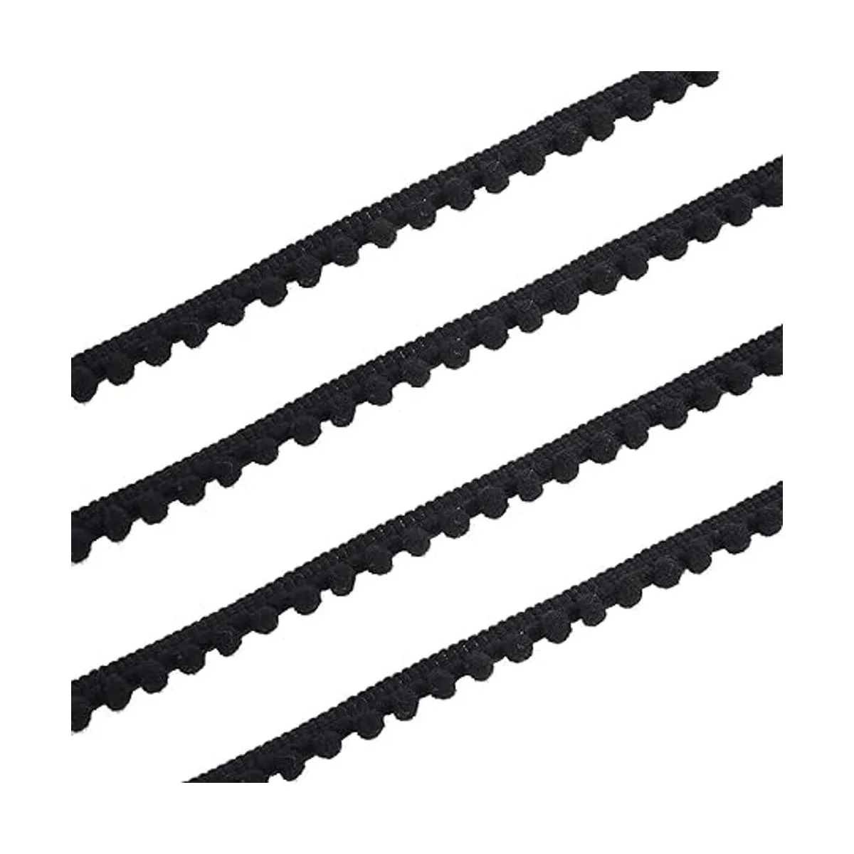 Flecos de bola con borde de pompón cinta para coser_4