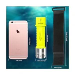 HECLOUD Linterna de buceo con potencia recargable luz de_2