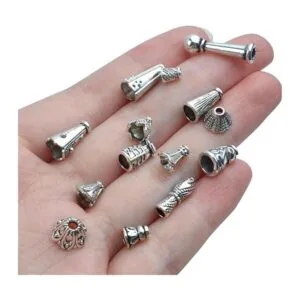 100 Gram About 130190pcs Antique Silver Cone Bead Caps_4