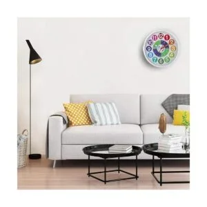 CIGERA Reloj de pared educativo de 12 pulgadas para niños