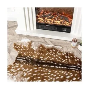 Alfombra de cuero de vacuno sintético alfombra de_4