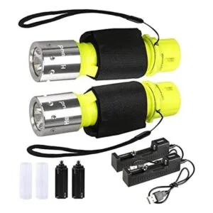 HECLOUD Linterna de buceo con potencia recargable luz de_1