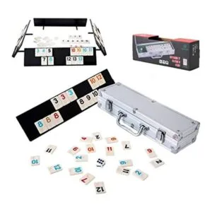 Homwom Juego de 106 azulejos Rummy Juego de mesa Rummy de_1