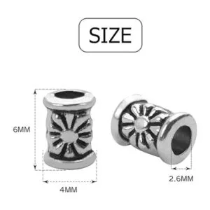 120 cuentas de plata tibetana espaciadora encantos tubo