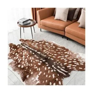 Alfombra de cuero de vacuno sintético alfombra de_3