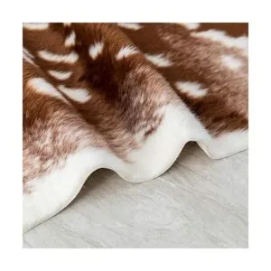 Alfombra de cuero de vacuno sintético alfombra de_5