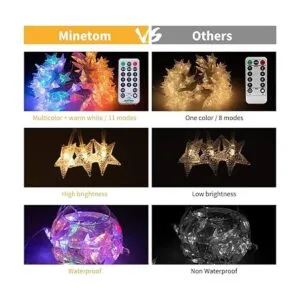 Cadena de luces de estrella que cambian de color enchufe_4