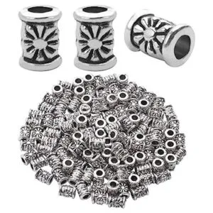 120 cuentas de plata tibetana espaciadora encantos tubo