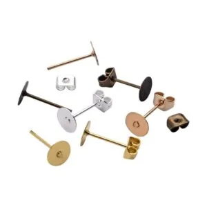 Pendientes hipoalergénicos 400 piezas de acero inoxidable_5