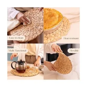 Paquete de 6 manteles individuales redondos tejidos_5