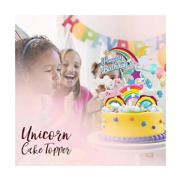 MOVINPE Decoración para tartas de unicornio 2 esculturas_4