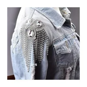 Cadena de diamantes de imitación apliques de cristal con