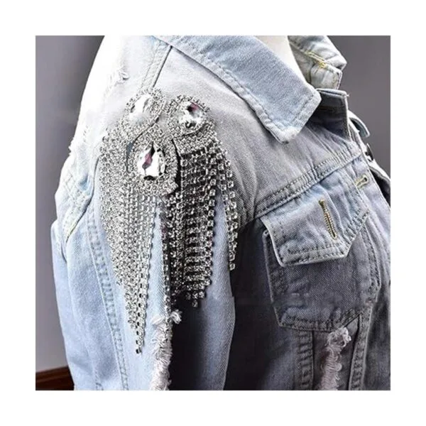 Cadena de diamantes de imitación apliques de cristal con