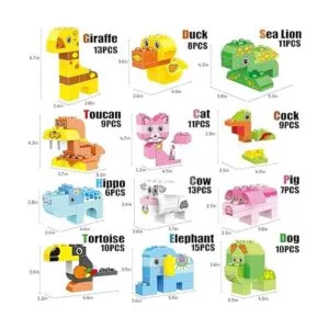 Juego de bloques de construcción de animales 122 piezas_2