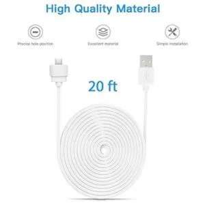 Cable de extensión de alimentación de 20 pies19.7 ft para