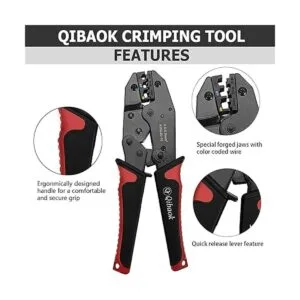 Qibaok Herramienta de crimpado de alambre con trinquete_2