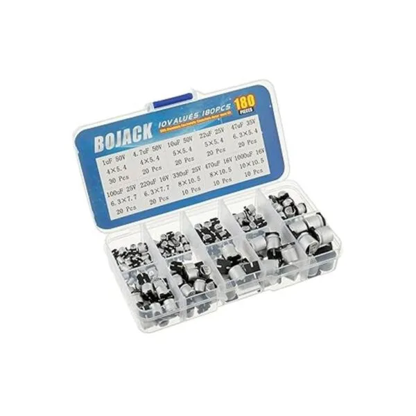 BOJACK 10 valores 180 unidades 1uF 1000uF SMD aluminio_2