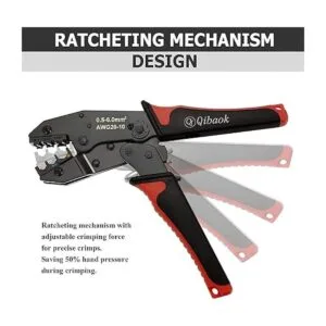 Qibaok Herramienta de crimpado de alambre con trinquete_4