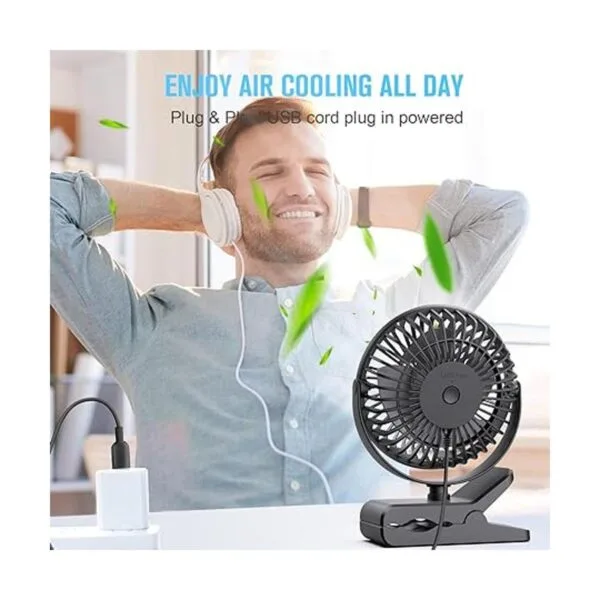 BESKAR Ventilador de clip de 6 pulgadas ventilador
