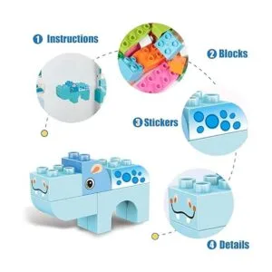 Juego de bloques de construcción de animales 122 piezas_3