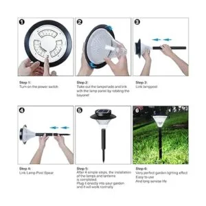 Luces solares para caminos 80 lúmenes para exteriores_5