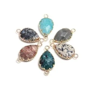 10 unids natural facetado mezclado color ágata enlaces_6