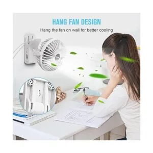 BESKAR Ventilador de clip alimentado por USB rotación de