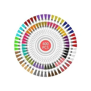 Cridoz Juego de 400 llaveros y borlas incluye llavero