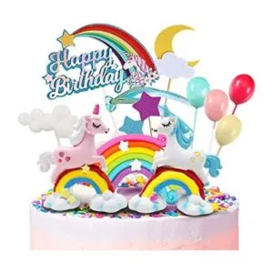 MOVINPE Decoración para tartas de unicornio 2 esculturas_1