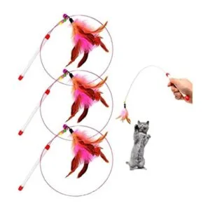 MAIYU Juguete de varita de pluma de gato paquete de 3_1