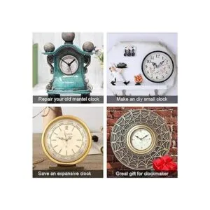 EMOON Paquete de 2 mecanismos de reloj sin tictac con 4