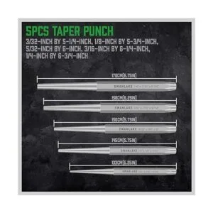 SWANLAKE Juego de 16 piezas de punzón y cincel incluye