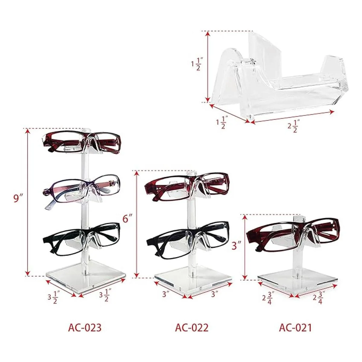 Mooca Soporte de acrílico para gafas de sol 5 unidades_5
