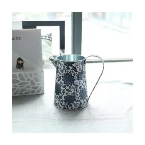 PHILPETY Shabby Chic Jarrón de metal con acabado