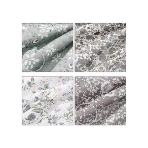 10 piezas de 20 x 20 pulgadas cuadrados de tela floral de