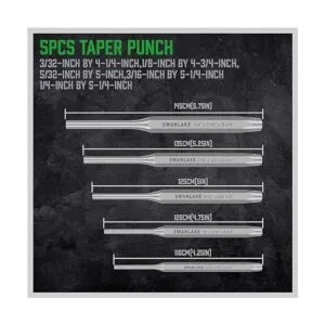 SWANLAKE Juego de 16 piezas de punzón y cincel incluye