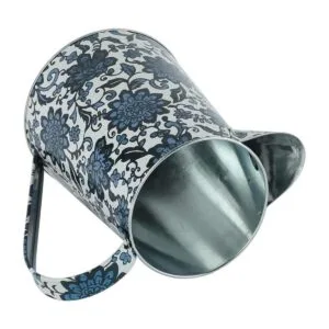 PHILPETY Shabby Chic Jarrón de metal con acabado