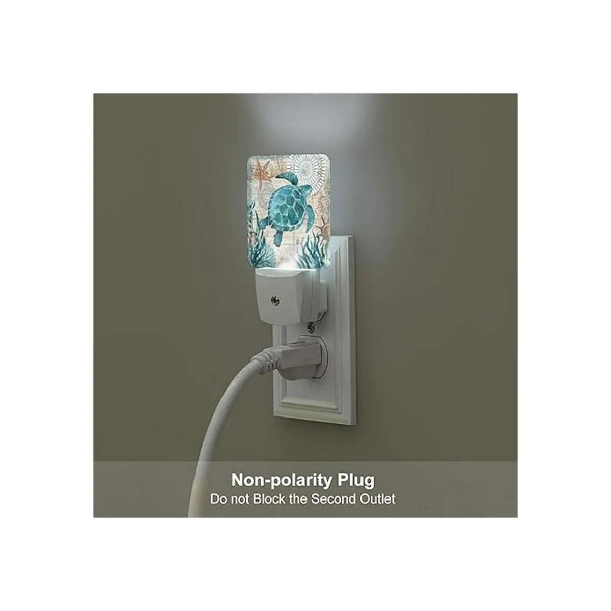 Juego de 2 luces LED nocturnas diseño vintage de tortuga_3