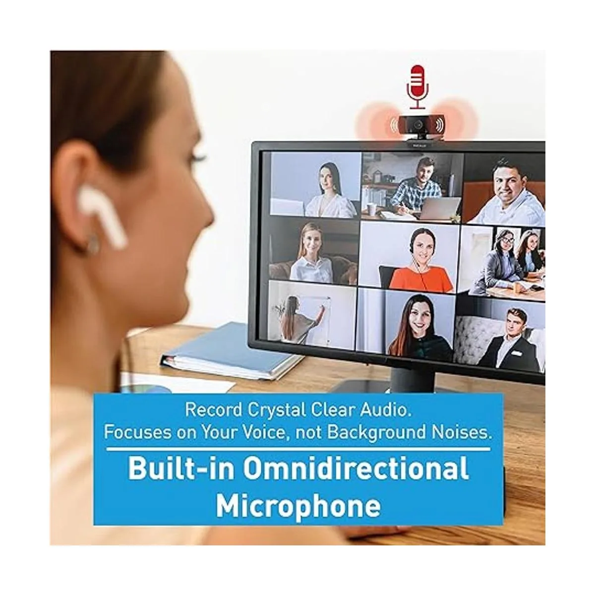 Macally Cámara web 1080P con micrófono manténgase_6