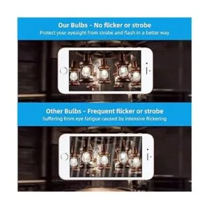 Paquete de 4 bombillas LED Edison vintage ST64 de 8 W