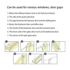 TAROSE Tira de cierre de silicona para puerta 16 pies de_3