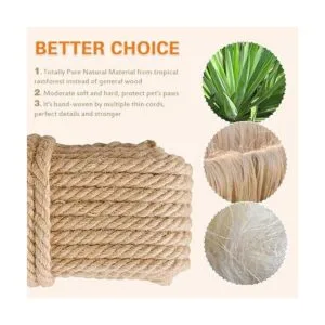 Barelove Cuerdas de sisal para gatos cordel natural para