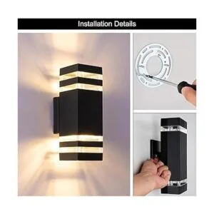4 Packs 14W 12inch LED Square UpDown Wall Lights 4000K