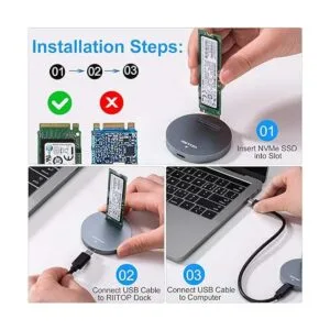 RIITOP NVMe to USB Docking Station External M.2 PCIe NVMe_5