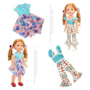 BM 10 juegos de ropa de muñeca americana de 14.5 pulgadas_5