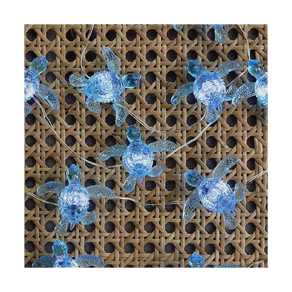 Guirnalda de luces de tortuga marina azul para decoración_4